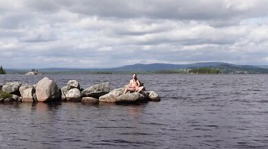 Stones in water