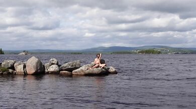 Stones in water