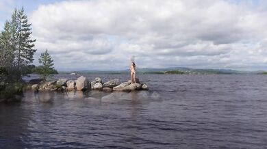 Stones in water