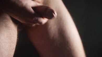 Just messing around with my semi hard dick