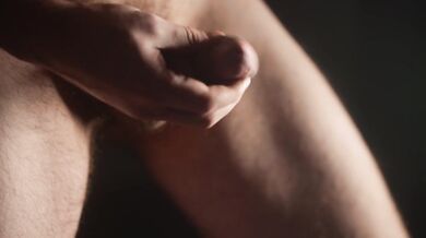 Just messing around with my semi hard dick