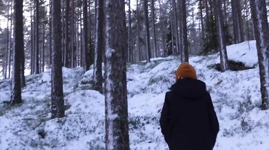 Sex in the winter forest while the snow is falling - RosenlundX - 4K