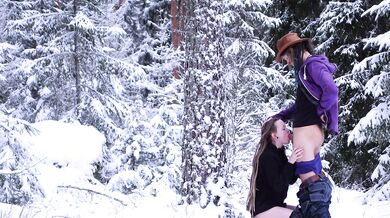 Sex in the winter forest while the snow is falling - RosenlundX - 4K