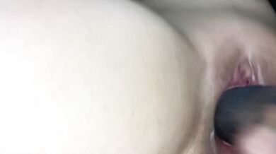 Slut wife fucked with huge dildo to multiple squirting orgasms - closeup POV & dirty talk