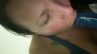 Mom sucks dildo and double penetrated anal and pussy