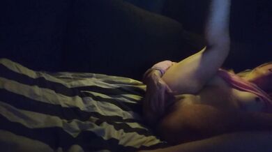 Girl watching porn alone