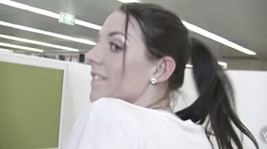 Angela White Busty Australian Fucks Friend in Library