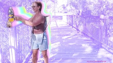 Jazzabelle Rox flashing in public making content while on holidays
