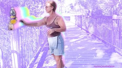 Jazzabelle Rox flashing in public making content while on holidays