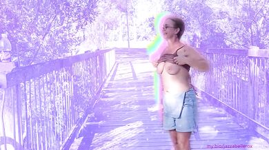Jazzabelle Rox flashing in public making content while on holidays