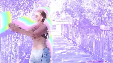 Jazzabelle Rox flashing in public making content while on holidays