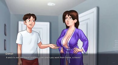 Hot stepmom with hot titsjob and hot sex in Sommertime saga Gameplay