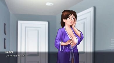 Hot stepmom with hot titsjob and hot sex in Sommertime saga Gameplay