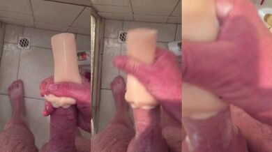 New toy in the shower with creampie finish