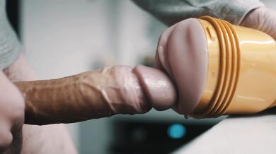 Big white dick fucking fleshlight in 4K
