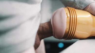 Big white dick fucking fleshlight in 4K