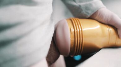 Big white dick fucking fleshlight in 4K