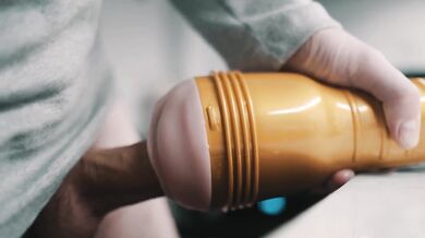 Big white dick fucking fleshlight in 4K