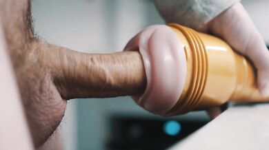 Big white dick fucking fleshlight in 4K