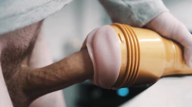 Big white dick fucking fleshlight in 4K