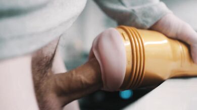 Big white dick fucking fleshlight in 4K