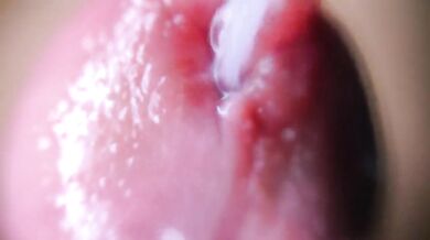 extreme macro close up of intense cumshots orgasm