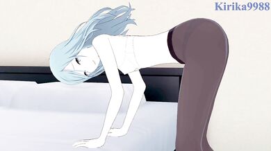 Shizuku Hinomori and I have intense sex in the bedroom. - Project SEKAI Hentai