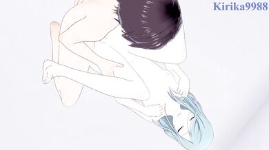 Shizuku Hinomori and I have intense sex in the bedroom. - Project SEKAI Hentai