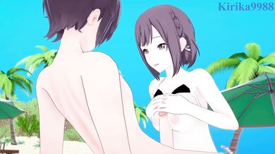 Ena Shinonome and I have intense sex on the beach. - Project SEKAI Hentai