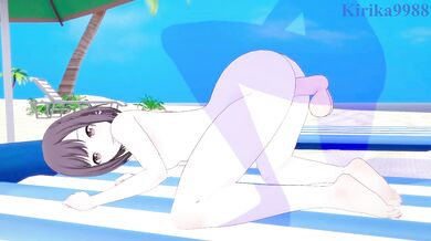 Ena Shinonome and I have intense sex on the beach. - Project SEKAI Hentai