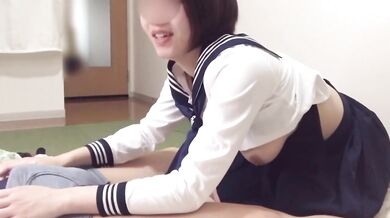 【素人個人撮影】セーラー服女子にエッチな教育して口内射精（デカ尻/巨乳/日本人/主観/フェラ/バイブ/ディルド/ハメ撮り/正常位/騎乗位/バック/セックス/ 乳首/コスプレ/制服/人妻