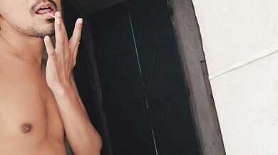 A Horny Boy Wishes a Very Happy New Year To His PH Family, Got Naked Outside In The Winter, Celebrates The Day With a Nasty Manly Jerkoff Moan And Cum