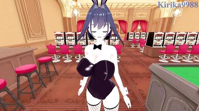 Ouro Kronii (Bunny Girl) and I have intense sex in the casino. - Hololive VTuber POV Hentai