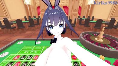 Ouro Kronii (Bunny Girl) and I have intense sex in the casino. - Hololive VTuber POV Hentai