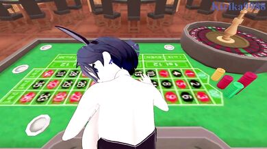 Ouro Kronii (Bunny Girl) and I have intense sex in the casino. - Hololive VTuber POV Hentai