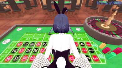 Ouro Kronii (Bunny Girl) and I have intense sex in the casino. - Hololive VTuber POV Hentai