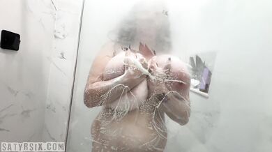 Huge Soapy Tits on Glass in the Shower - Compilation 1 Big Boobs on Glass - Milly Marks