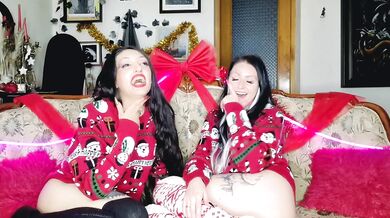 Two Christmas Goddesses. Dominatrix Nika and Darkspace Solar humiliate your small penis.