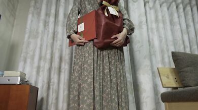 ≪短編シリーズ≫プレゼントのロングメイド服でディルドオナニー