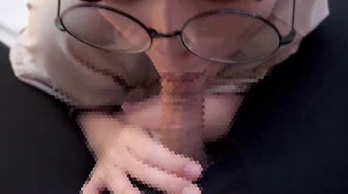 Girls with glasses suck cock like crazy!
