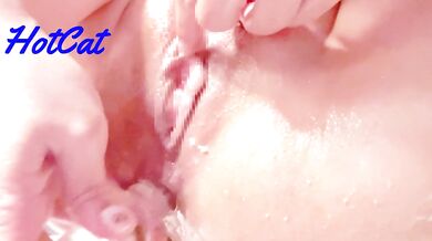 In glass Anal Masturbation Squirting