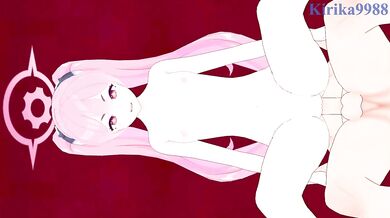 Kurosaki Koyuki and I have intense sex in the bedroom. - Blue Archive Hentai