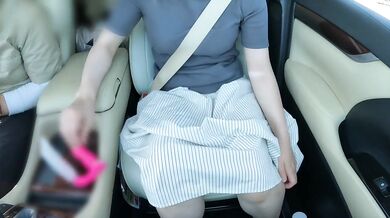 Being made to cum with a piston vibrator while driving