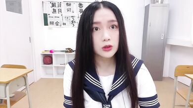 The school teacher fuck with his girl student in the classroom Cum in mouth台灣女學生放課後的口爆輔導
