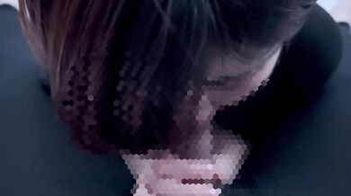 Erotic girlfriend excitedly says "delicious" as she is made to suck deep into her mouth.