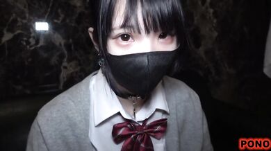 Skinny Japanese girls and sex with cream pie