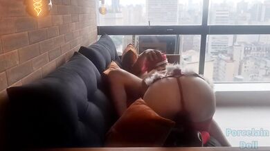 Santa's helper having sex on Christmas morning