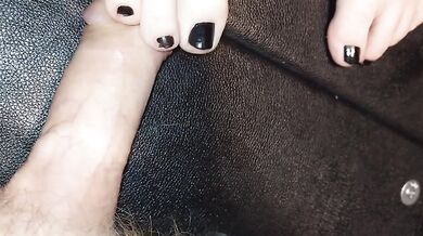 BBW CBT BWC Black Toenail COCK STOMP Footjob CUM ON TOES