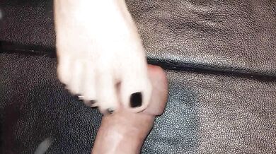 BBW CBT BWC Black Toenail COCK STOMP Footjob CUM ON TOES