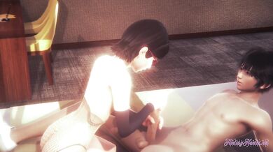 Naruto Hentai - Sarada handjob with POV (Uncensored)
